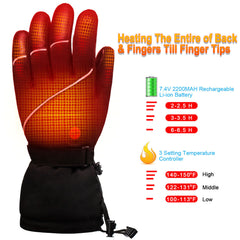 DAY WOLF Convenient Dual Switch Heated Ski Gloves - The Classic Edition