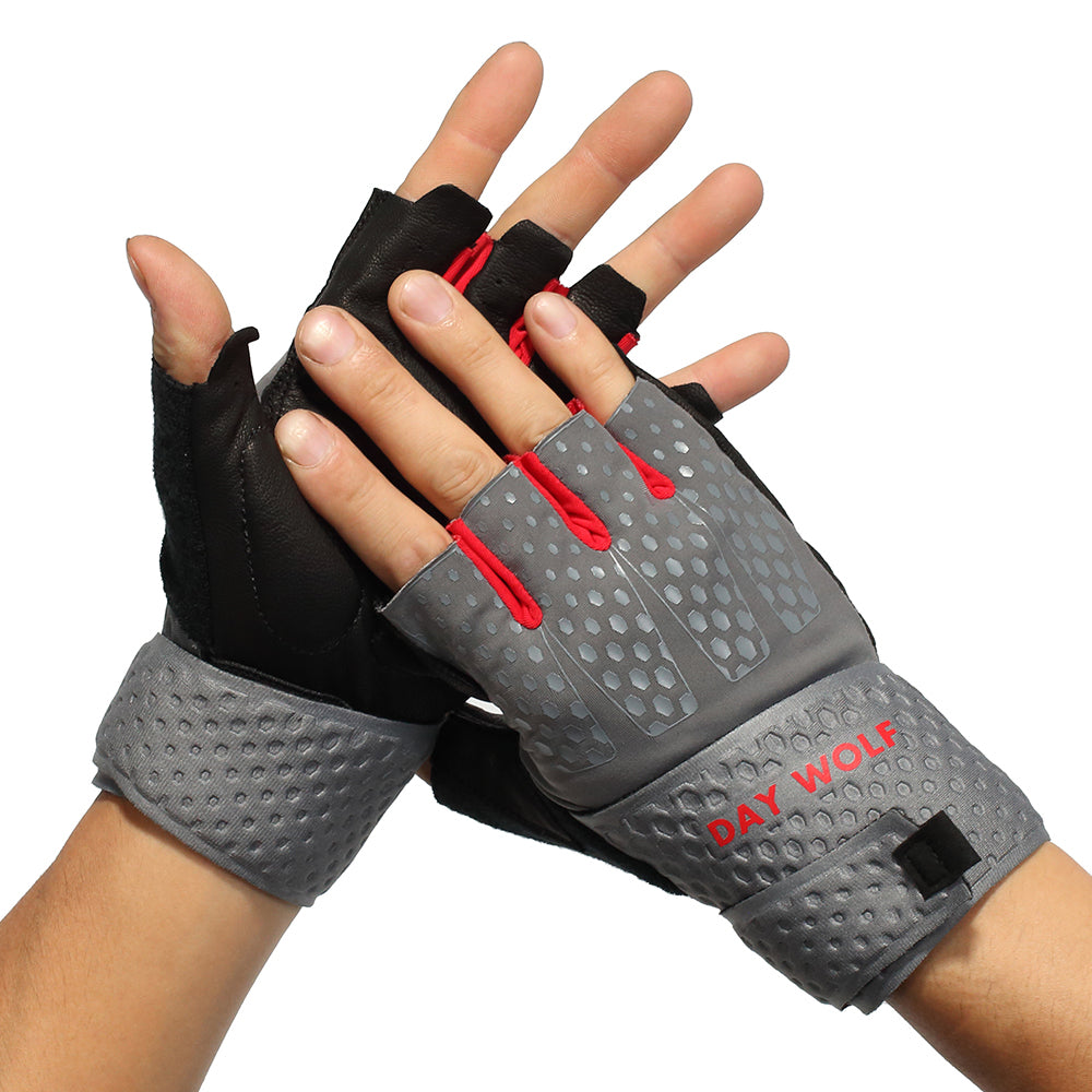2 Packs of Non Slip Fingerless Yoga Gloves Exercise Gloves Workout Gloves