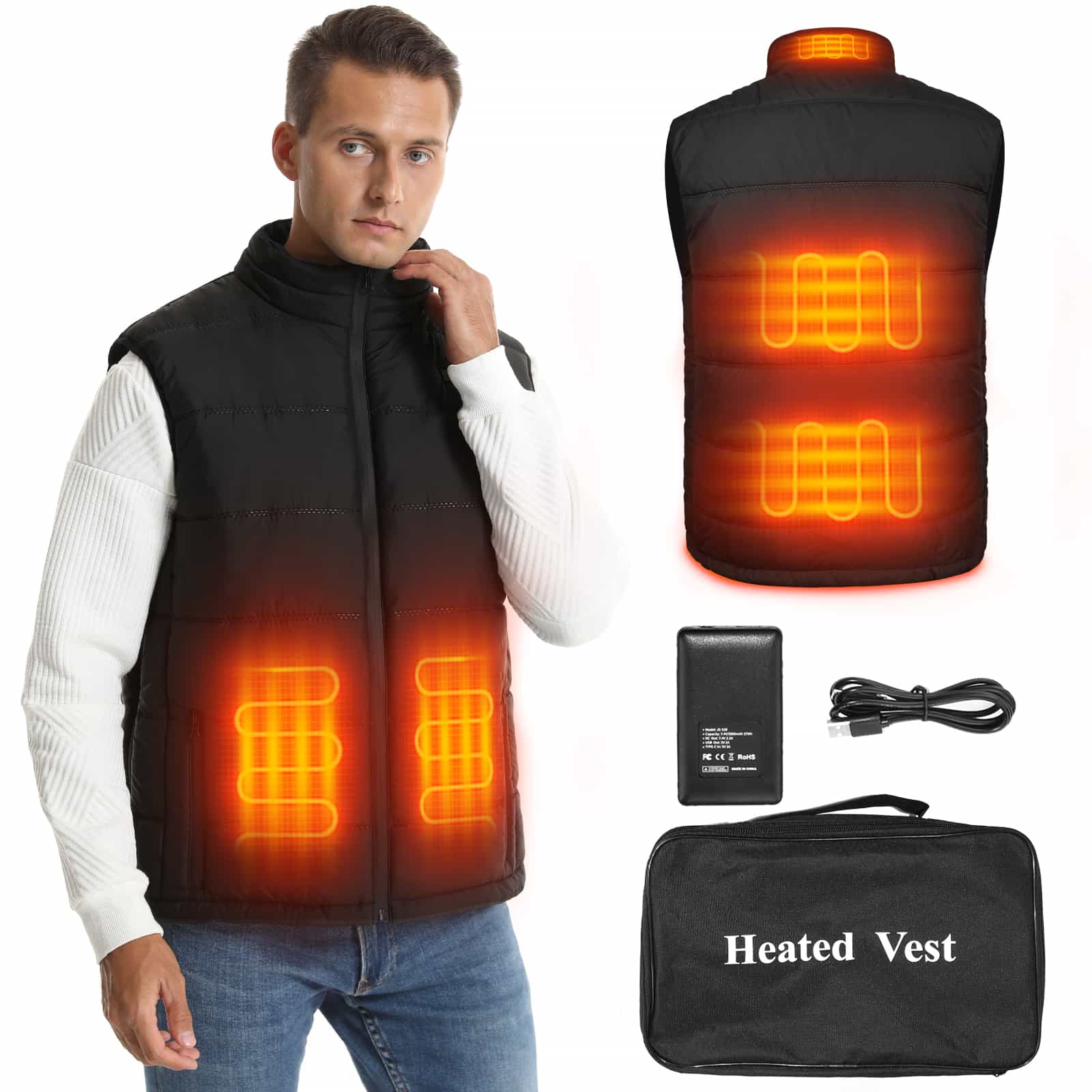 Day Wolf Smart Temperature Control Battery Heated Jacket Winter Electric Heating Jacket