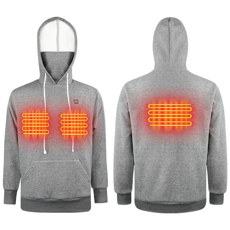 Unisex Heated Pullover Hoodie With Core Heating