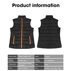 Day Wolf Women's 5V 10000mah Heated Vest Up To 4XL