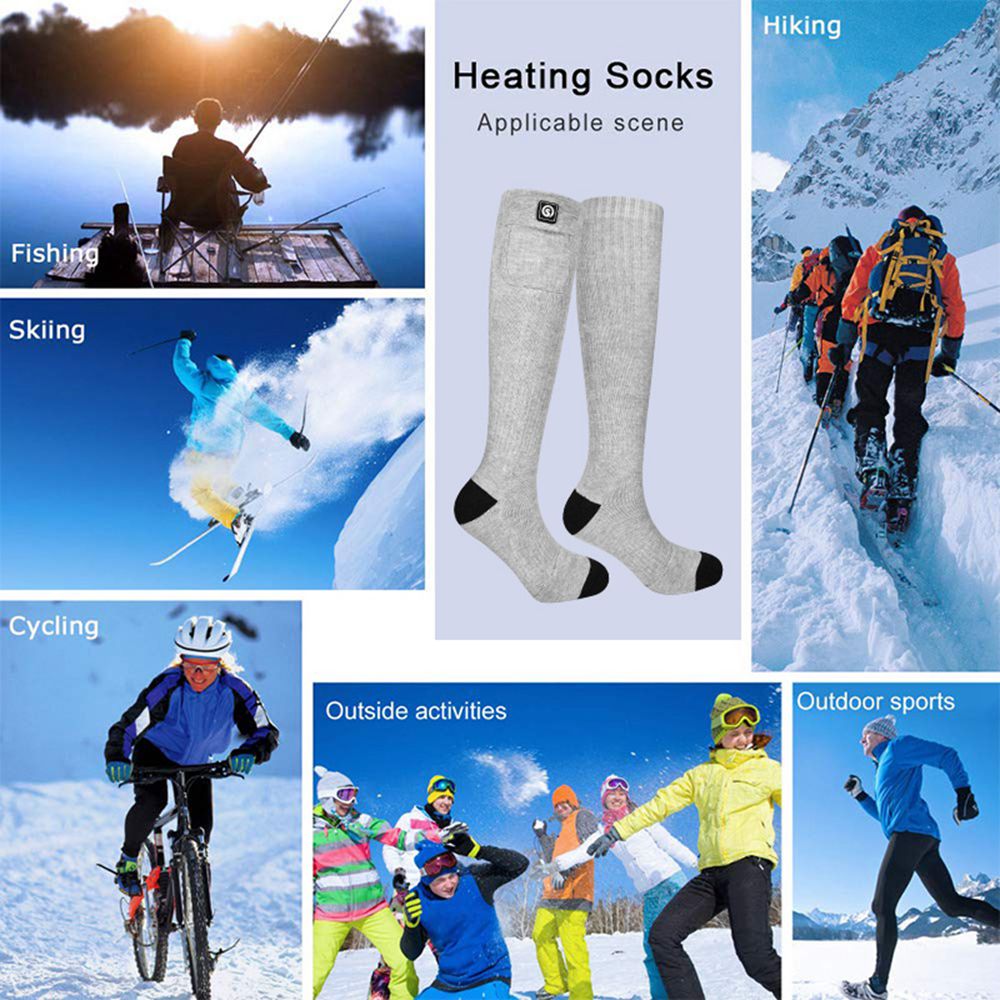 Snow Deer 7.4V Heated Socks Thermal Men Women Warming Long Ski Socks