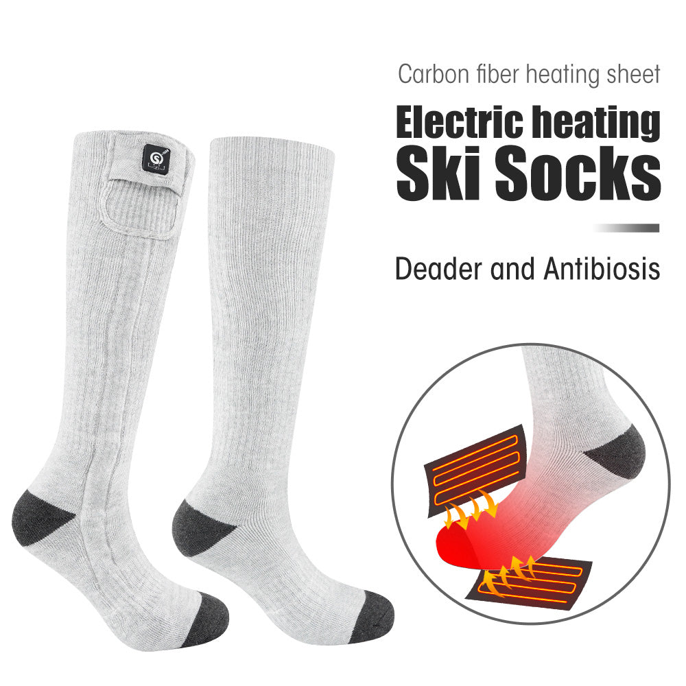 Heated Socks Rechargeable Electric Heating Sock - Thermal Warming Socks  with 4400mAh Battery for Men Women Outdoor Skiing Cold Winter Hunting  Camping (M, Black) : : Sports & Outdoors