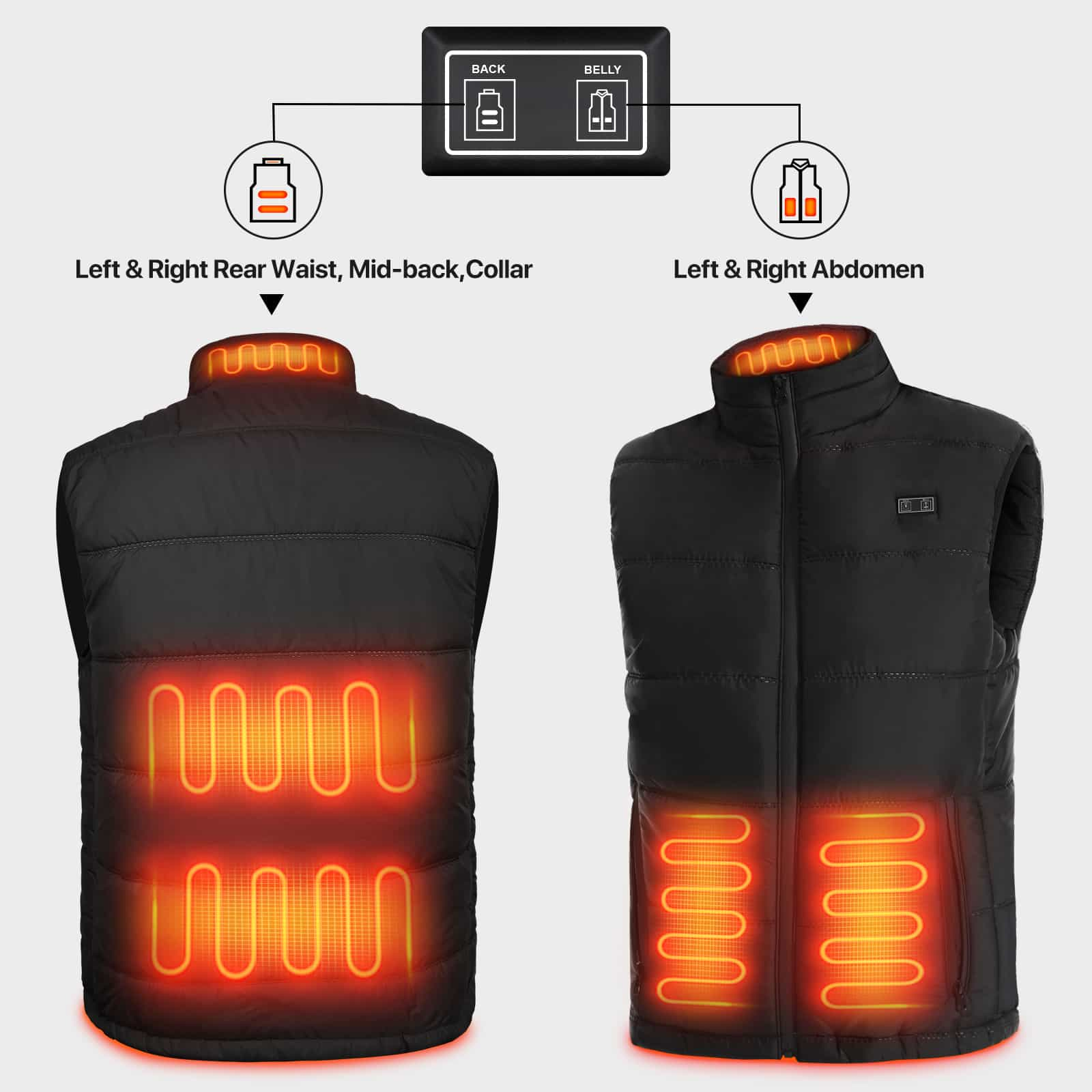 Day Wolf Smart Temperature Control Battery Heated Jacket Winter Electric Heating Jacket