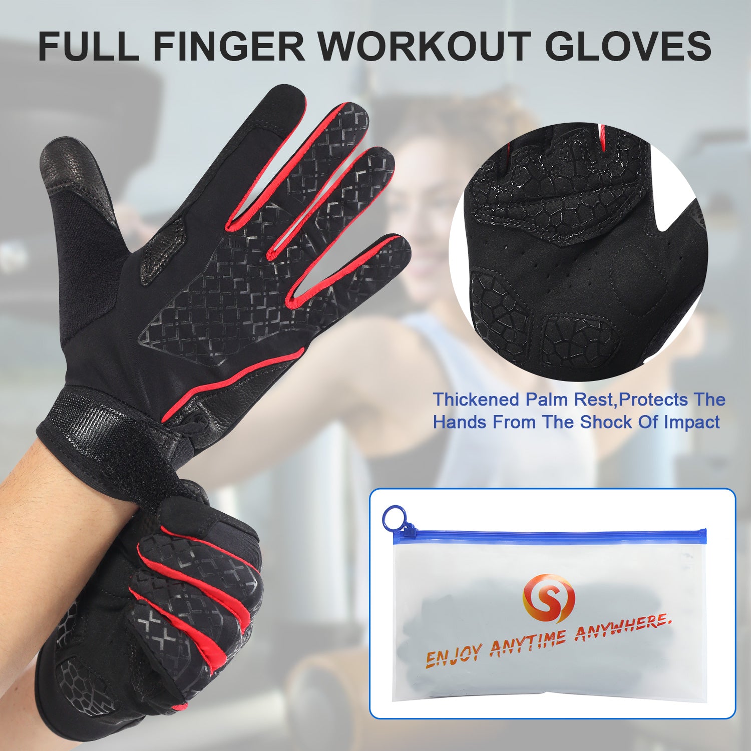 DAY WOLF Full Finger Gym Gloves