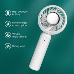Daywolf Handheld Mini Fan, Portable USB Rechargeable Small Pocket Fan, Battery Operated Fan with Power Bank