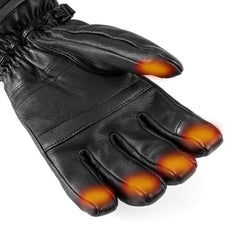 DAY WOLF  Electric Rechargeable Battery Leather Thick Heated Gloves Waterproof
