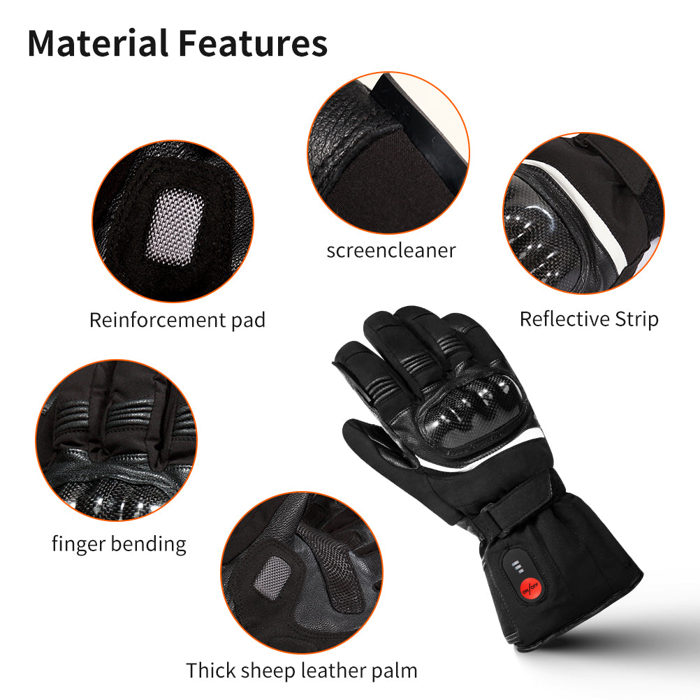 Top-Notch Heated Motorcycle Gloves with a Tough Protective Shell