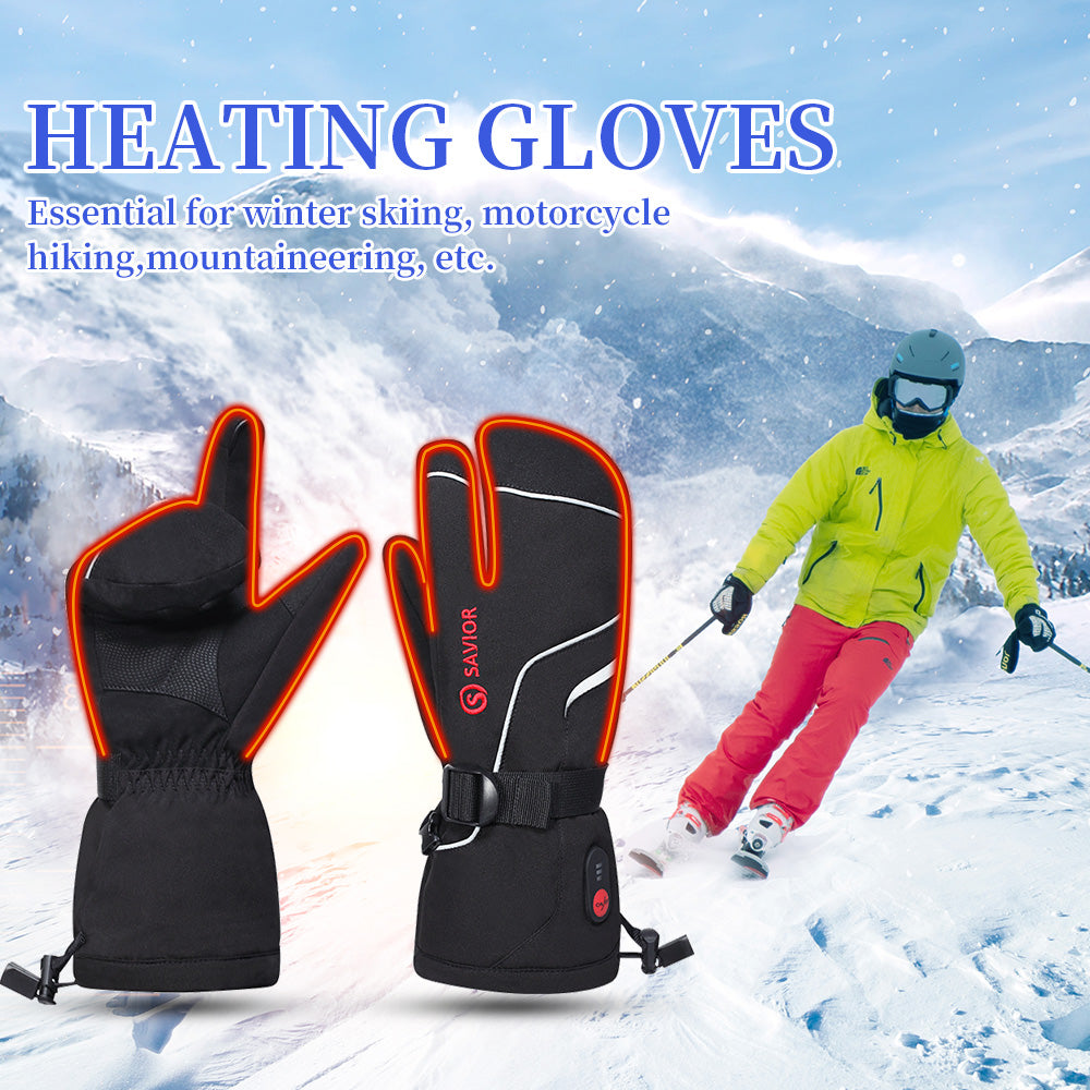 SAVIOR HEAT Rechargeable Electric Heated Mittens Crab Fingers
