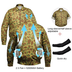 <transcy>Klimaanlage Angelkleidung Anzug Baumwollgewebe Verschleißfester Anti-Falten-Overall für hohe Temperaturen Hitzschlag sicher 2021</transcy>