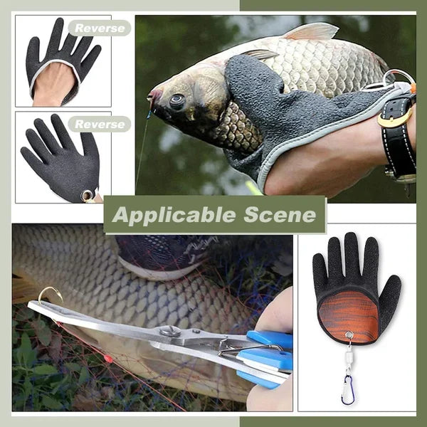 1pcs Non Slip Fishing Catching Glove Fisherman Professional Catch
