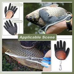 Fishing Catching Gloves Non-slip Fisherman Protect Hand